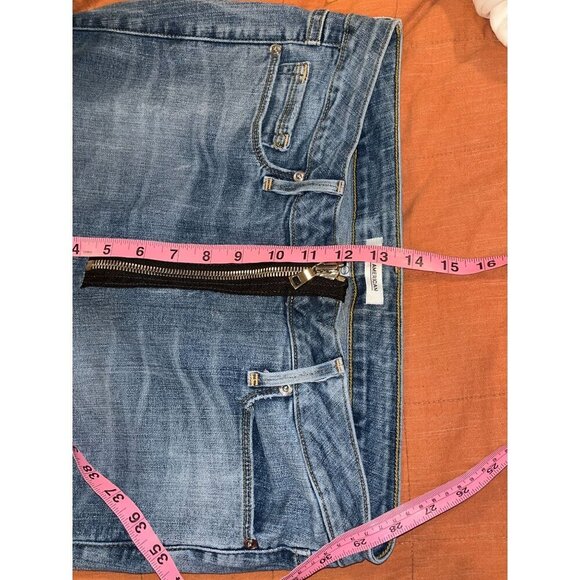 Good American Good Waist High-Rise Skinny Jeans Size 12/31 Distressed Hem Womens - Picture 7 of 12